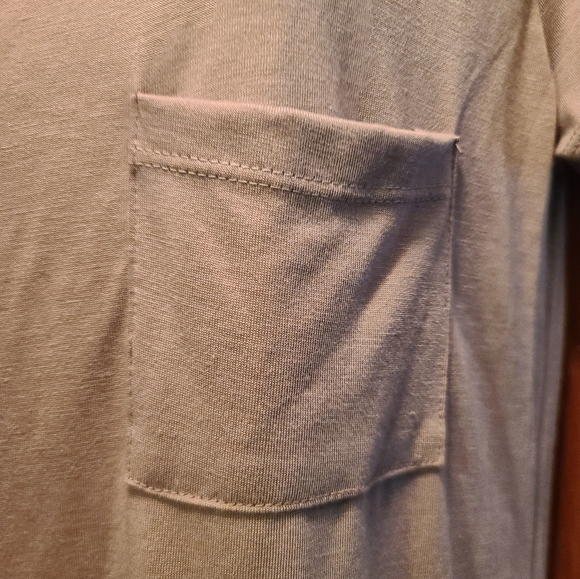 Stevie Hender tan/sand t-shirt shorts sleeve dress szL never worn - Picture 6 of 6